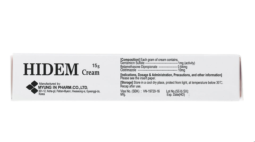 Kem bôi Hidem Cream trị viêm da dị ứng, nấm da