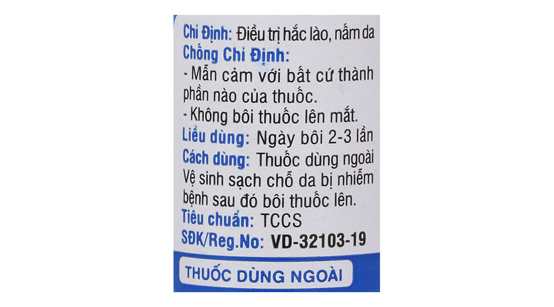 Dung dịch dùng ngoài ASA HDpharma trị hắc lào, nấm da
