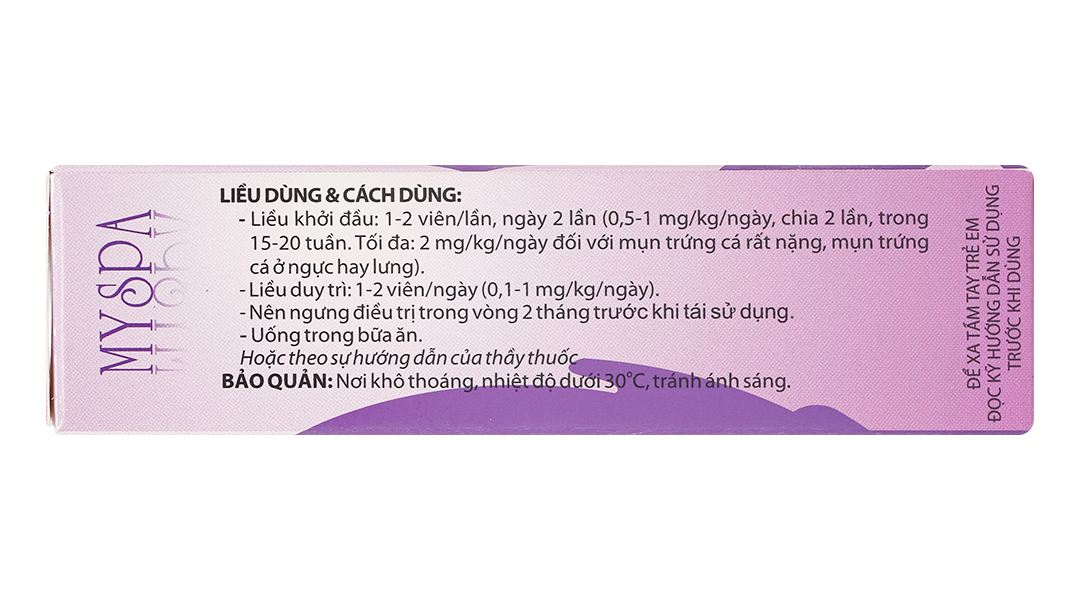 Myspa 10mg trị mụn trứng cá
