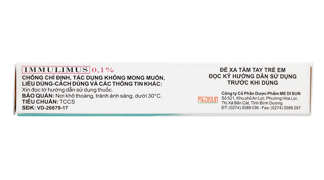 Thuốc mỡ bôi da Immulimus 0.1% trị eczema