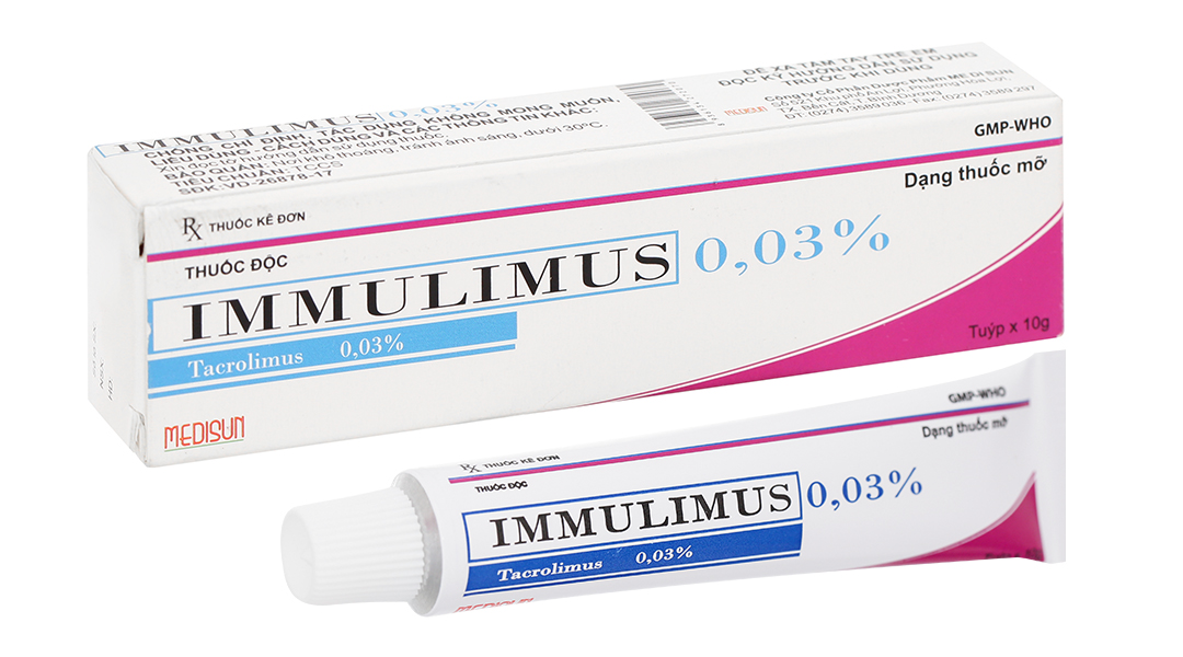 Thuốc mỡ bôi da Immulimus 0.03% trị eczema