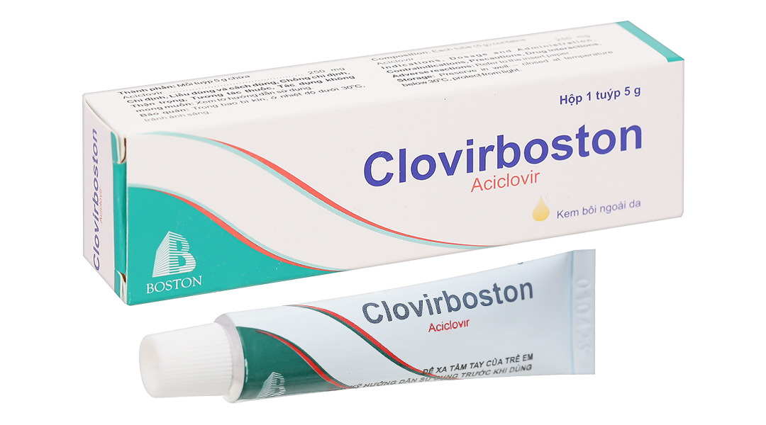 Kem bôi Clovirboston điều trị nhiễm virus Herpes simplex