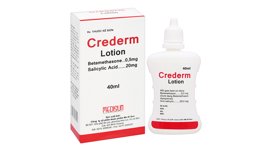Crederm Lotion trị các bệnh ngoài da