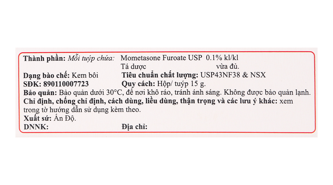 Kem bôi Esojay 0.1% điều trị bệnh vảy nến, viêm da dị ứng