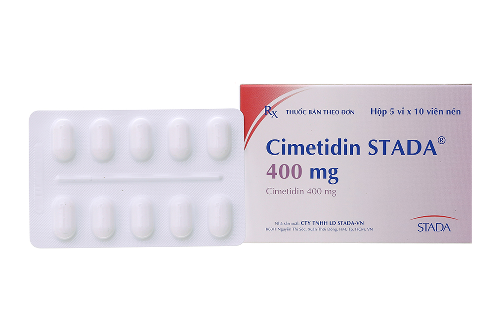 Cimetidin Stada 400mg trị trào ngược dạ dày, thực quản