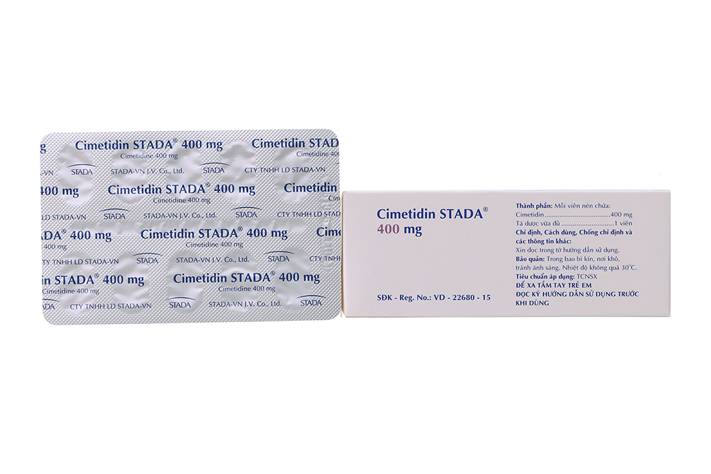 Cimetidin Stada 400mg trị trào ngược dạ dày, thực quản