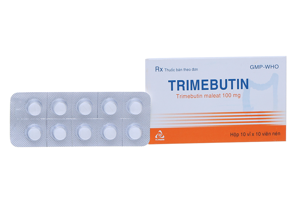 Trimebutin TV.Pharm 100mg trị các chứng rối loạn chức năng tiêu hóa