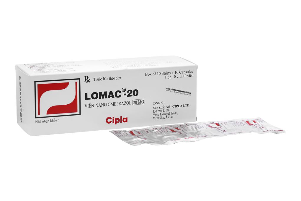 Lomac-20 trị viêm loét dạ dày, tá tràng
