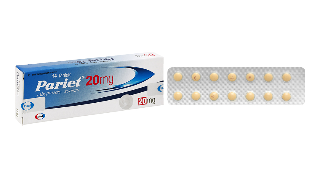 Pariet 20mg trị loét dạ dày, trào ngược dạ dày, thực quản