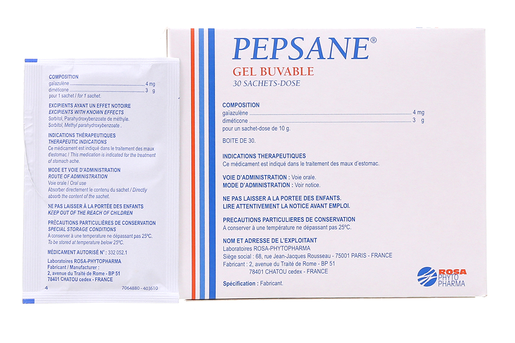 Gel uống Pepsane trị đau dạ dày