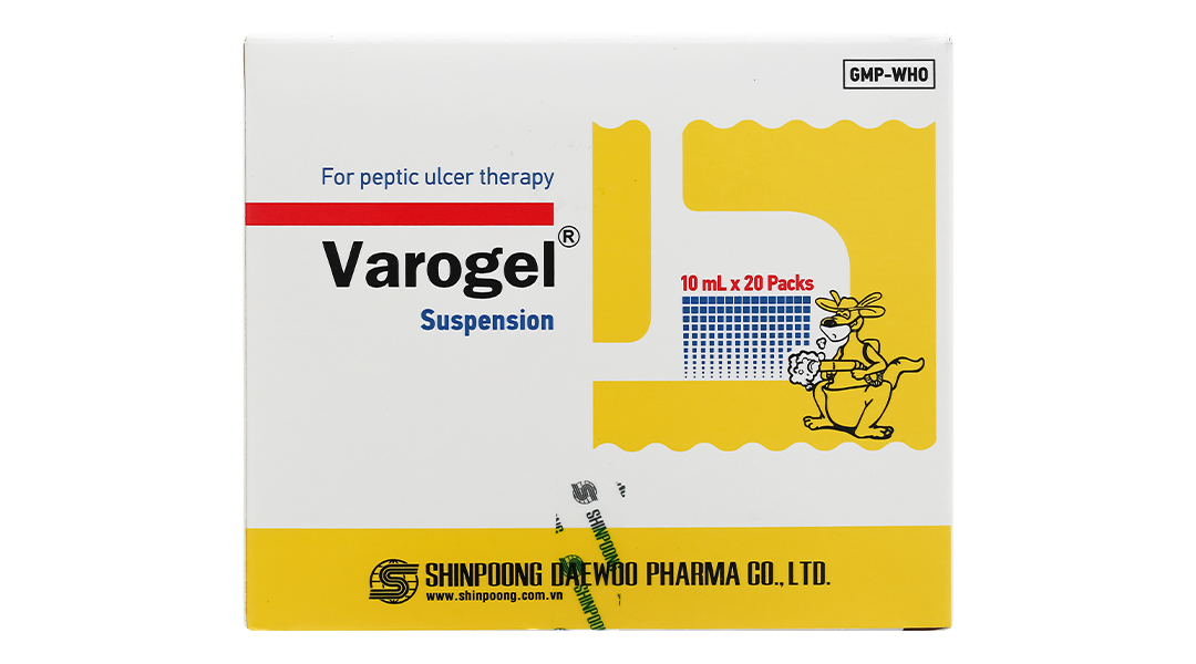 Hỗn dịch uống Varogel trị viêm loét dạ dày, tá tràng