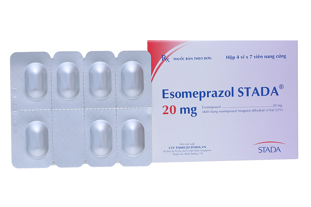 Esomeprazol Stada 20mg trị trào ngược dạ dày, thực quản