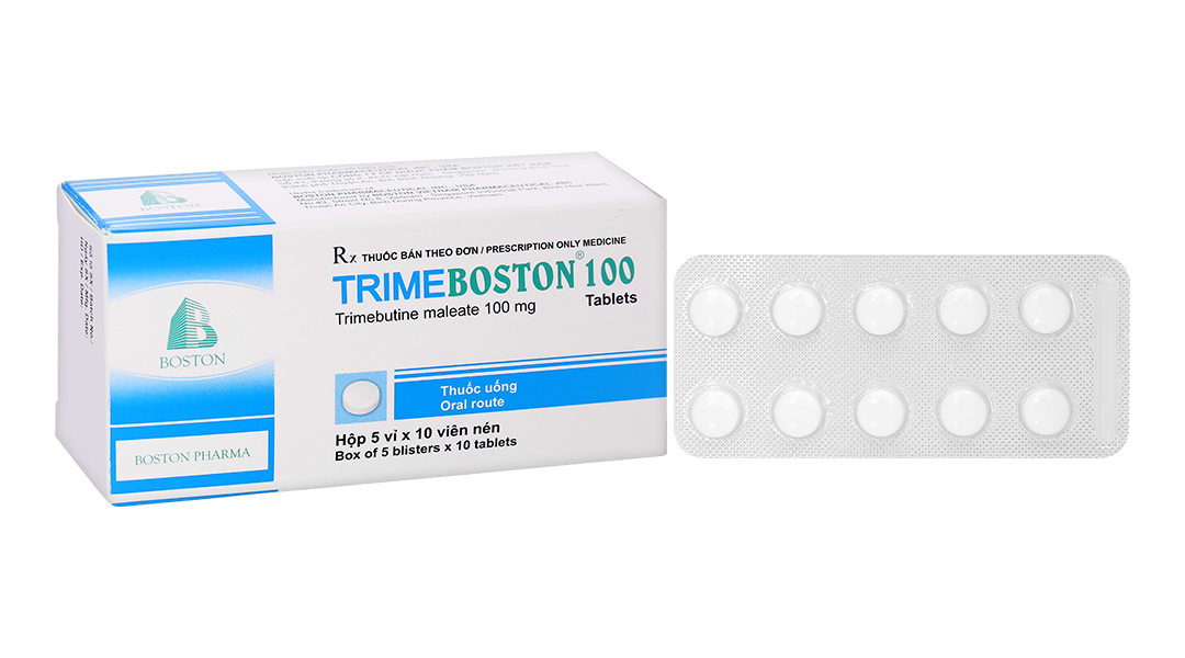 Trimeboston 100mg trị rối loạn chức năng đường tiêu hóa và ống mật