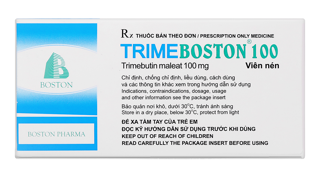 Trimeboston 100mg trị rối loạn chức năng đường tiêu hóa và ống mật