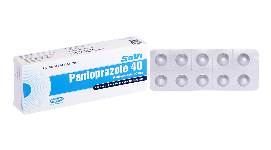 SaVi Pantoprazole 40 trị trào ngược dạ dày, thực quản