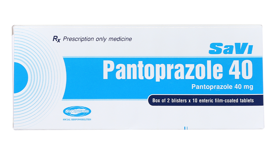 SaVi Pantoprazole 40 trị trào ngược dạ dày, thực quản