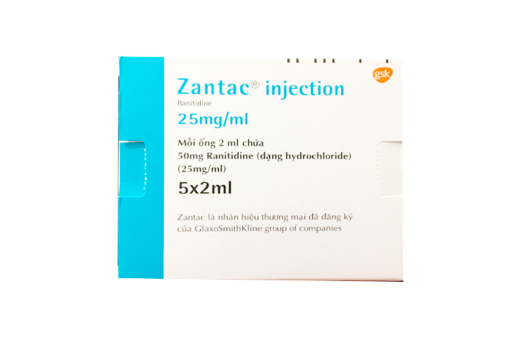 Dung dịch tiêm Zantac Injection 25mg/ml trị trào ngược dạ dày