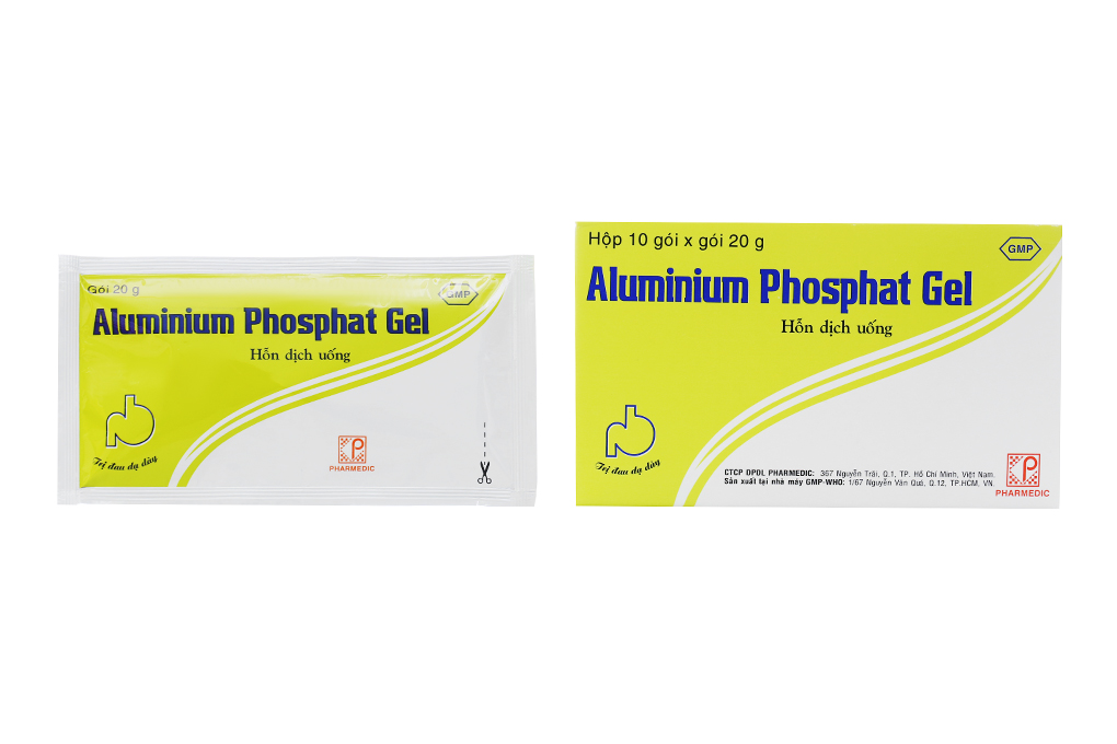 Hỗn dịch uống Aluminium Phosphat Gel 20% trị loét dạ dày, tá tràng