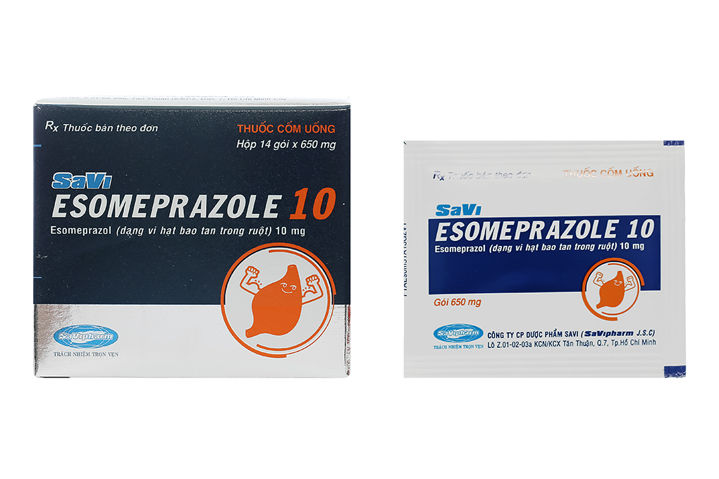 Thuốc cốm SaVi Esomeprazole 10 trị loét dạ dày, tá tràng