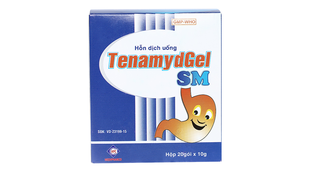 Hỗn dịch uống TenamydGel SM làm dịu triệu chứng do tăng acid dạ dày