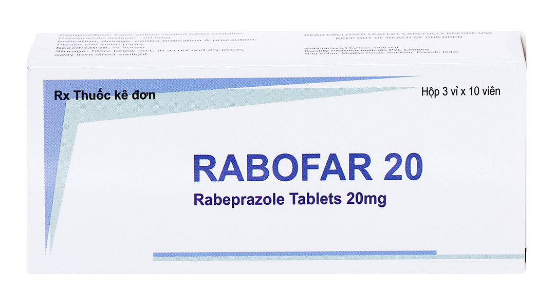 Rabofar 20 trị trào ngược dạ dày, thực quản