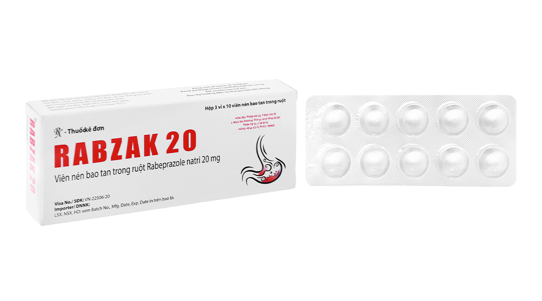 Rabzak 20 trị trào ngược dạ dày, thực quản