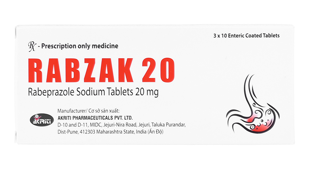 Rabzak 20 trị trào ngược dạ dày, thực quản