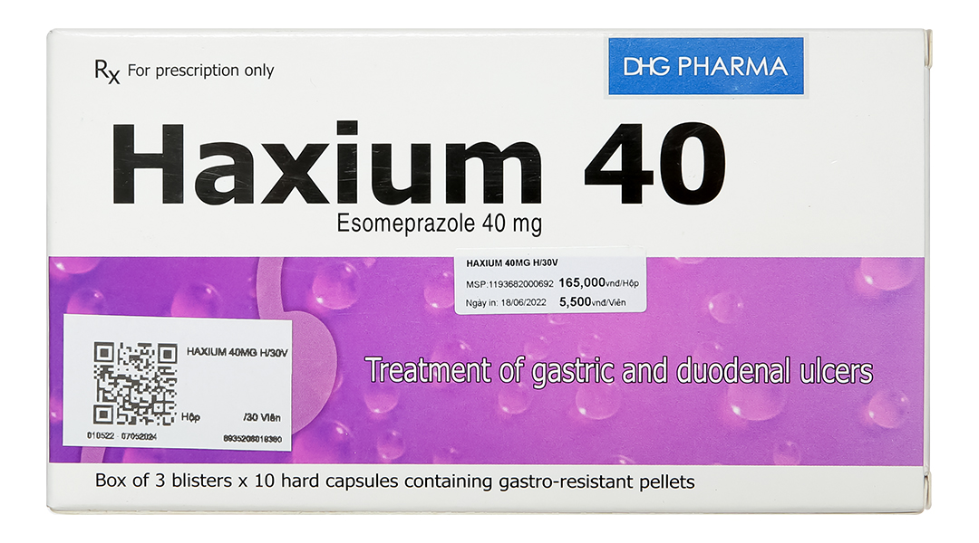 Haxium 40 trị trào ngược dạ dày, thực quản