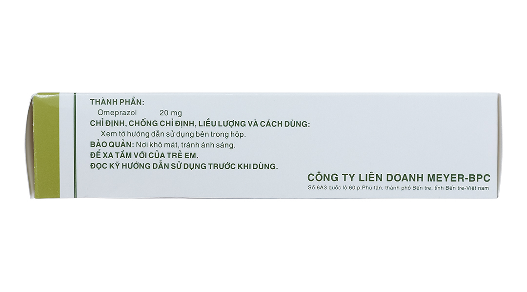 Meyerazol 20mg trị trào ngược dạ dày, thực quản, loét dạ dày-tá tràng