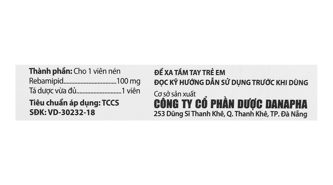 Damipid 100mg trị viêm loét dạ dày