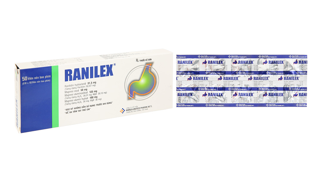 Ranilex trị loét dạ dày tá tràng, trào ngược dạ dày thực quản