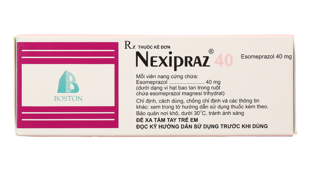 Nexipraz 40 trị trào ngược dạ dày, thực quản