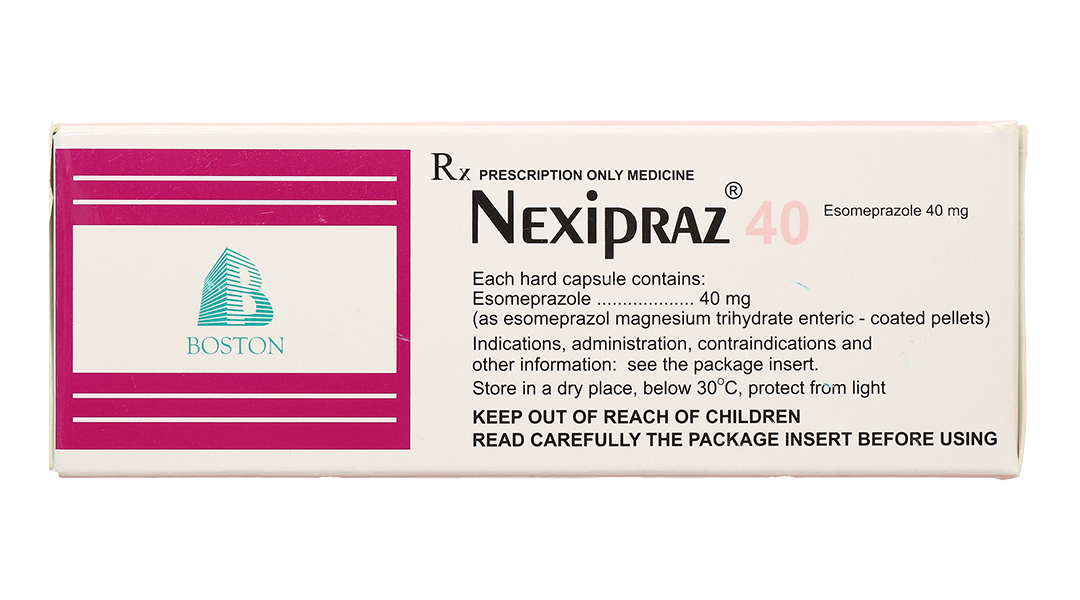 Nexipraz 40 trị trào ngược dạ dày, thực quản