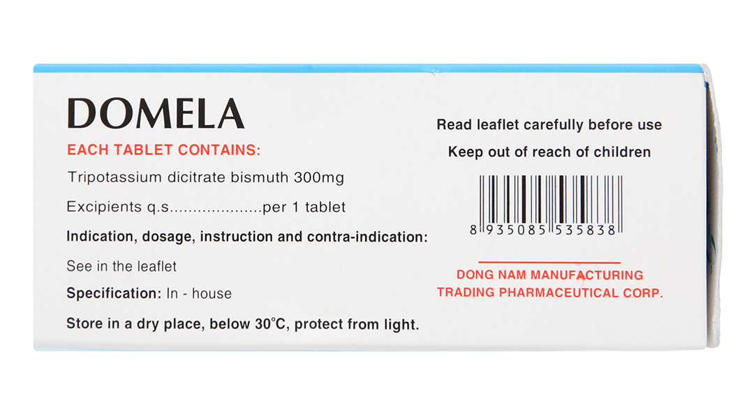 Domela 300mg điều trị viêm loét dạ dày, tá tràng