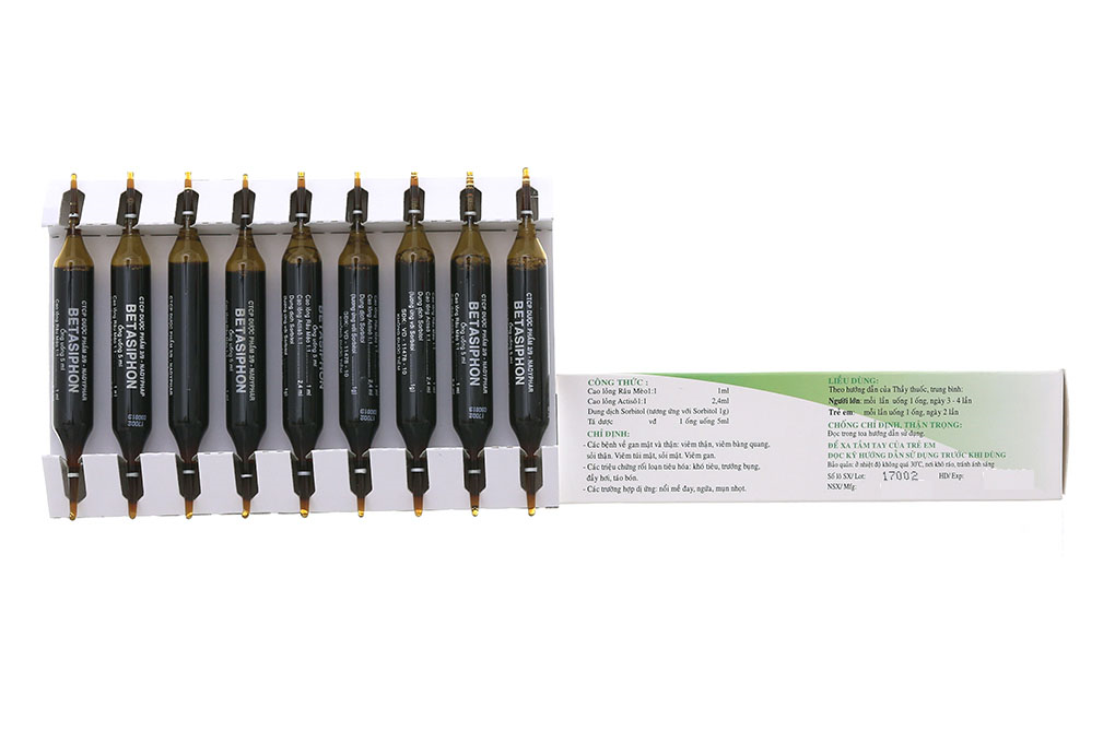 Dung dịch uống Betasiphon hỗ trợ trị bệnh lý gan mật, tiêu hóa