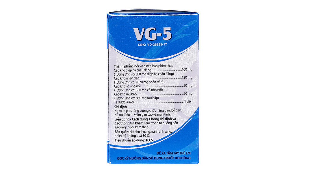 VG-5 hạ men gan, tăng cường chức năng gan, bổ gan