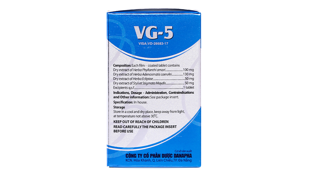 VG-5 hạ men gan, tăng cường chức năng gan, bổ gan