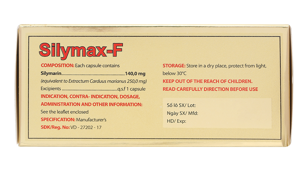 Silymax-F 140mg điều trị viêm gan do virus, xơ gan