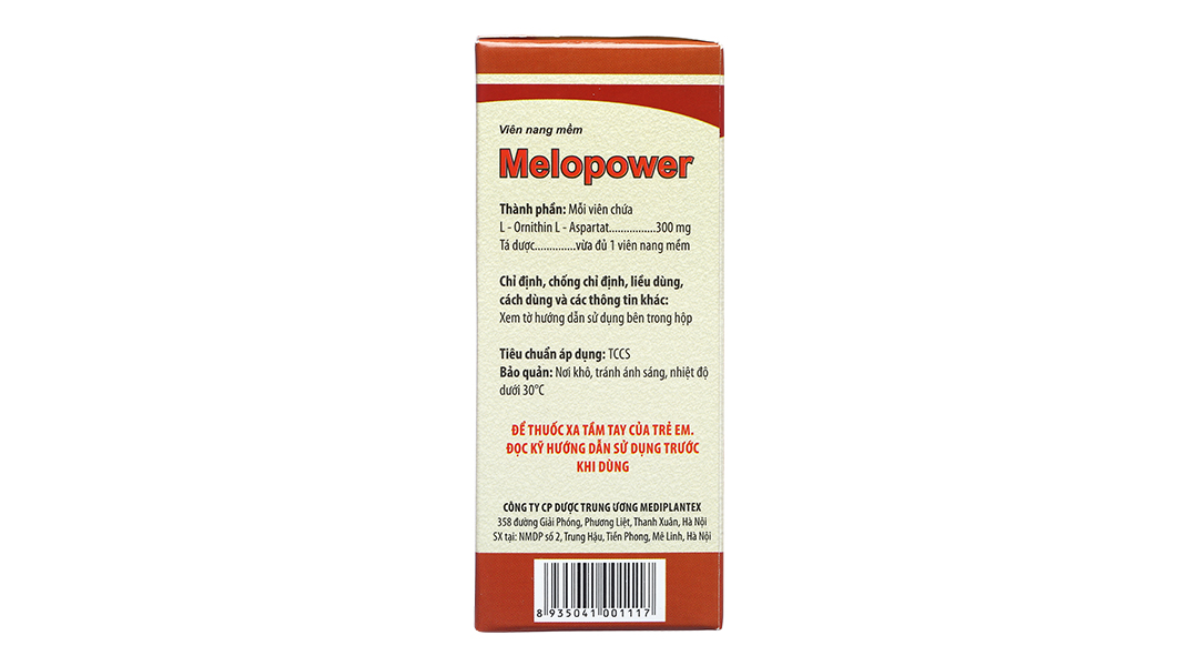 Melopower 300mg hỗ trợ trị chứng tăng amoniac huyết