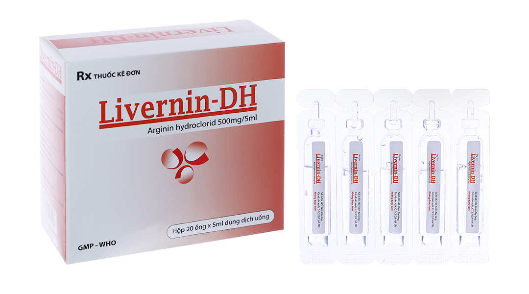 Dung dịch uống Livernin-DH 500mg/5ml hỗ trợ trị bệnh lý về gan (20 ống x 5ml)  - 01/2025 | nhathuocankhang.com