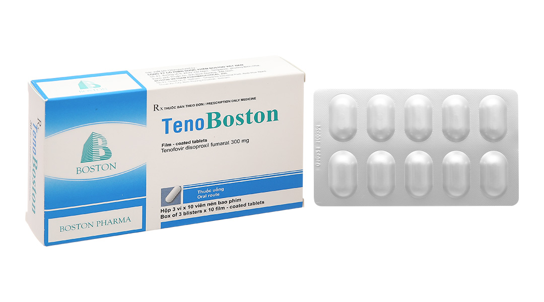 TenoBoston 300mg trị nhiễm HlV-týp 1, viêm gan B