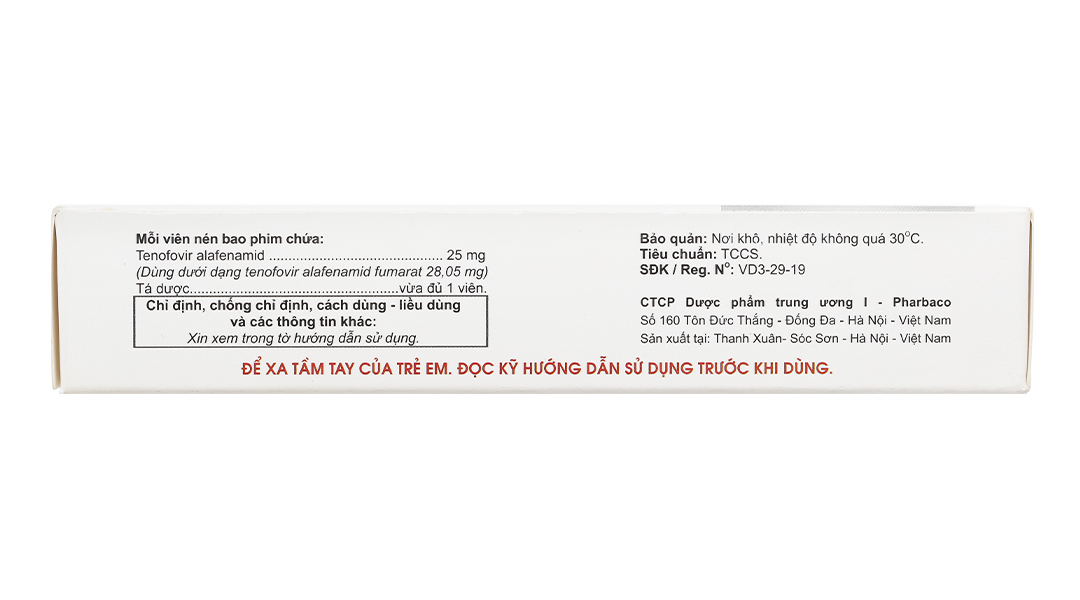 Pharcavir 25mg trị viêm gan siêu vi B mạn tính