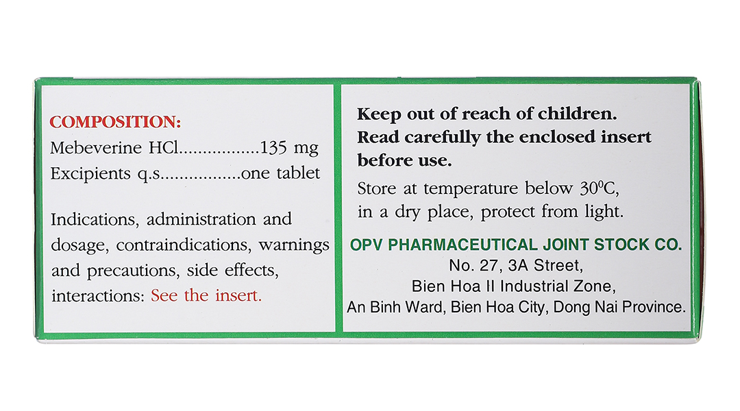 OpeVerin 135mg trị hội chứng ruột kích thích