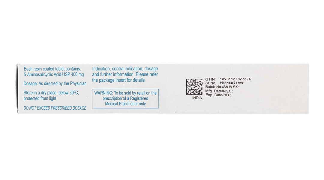 Sunmesacol 400mg trị viêm loét đại tràng