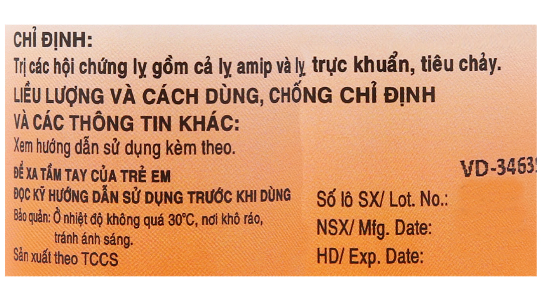 Berberal 10mg trị lỵ gồm lỵ amid và lỵ trực khuẩn, tiêu chảy
