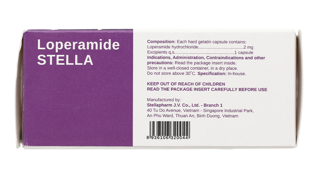 Loperamide Stella 2mg trị tiêu chảy