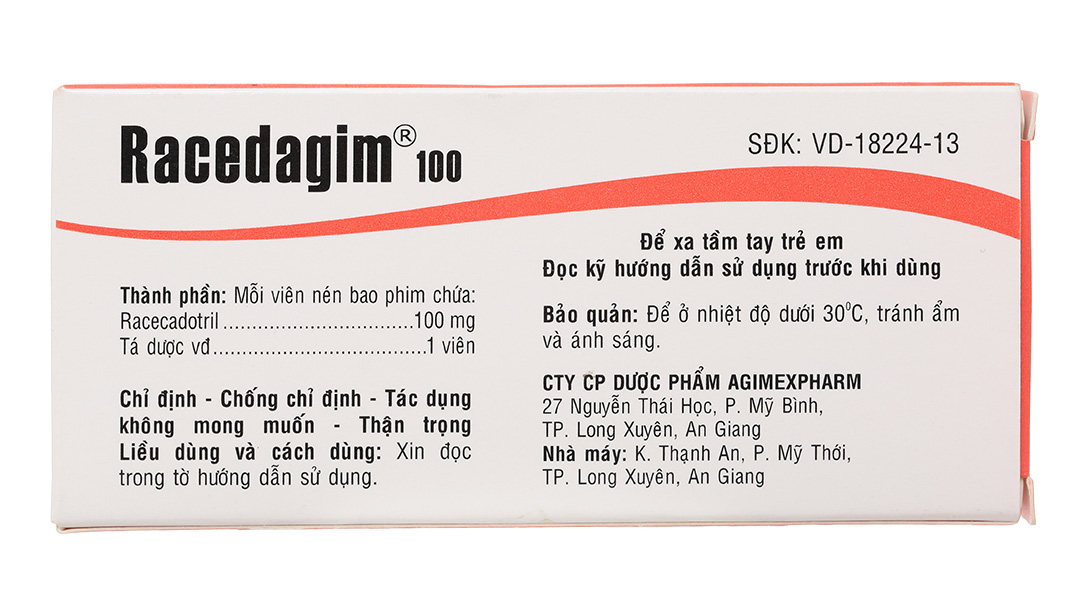 Racedagim 100 trị tiêu chảy cấp ở người lớn