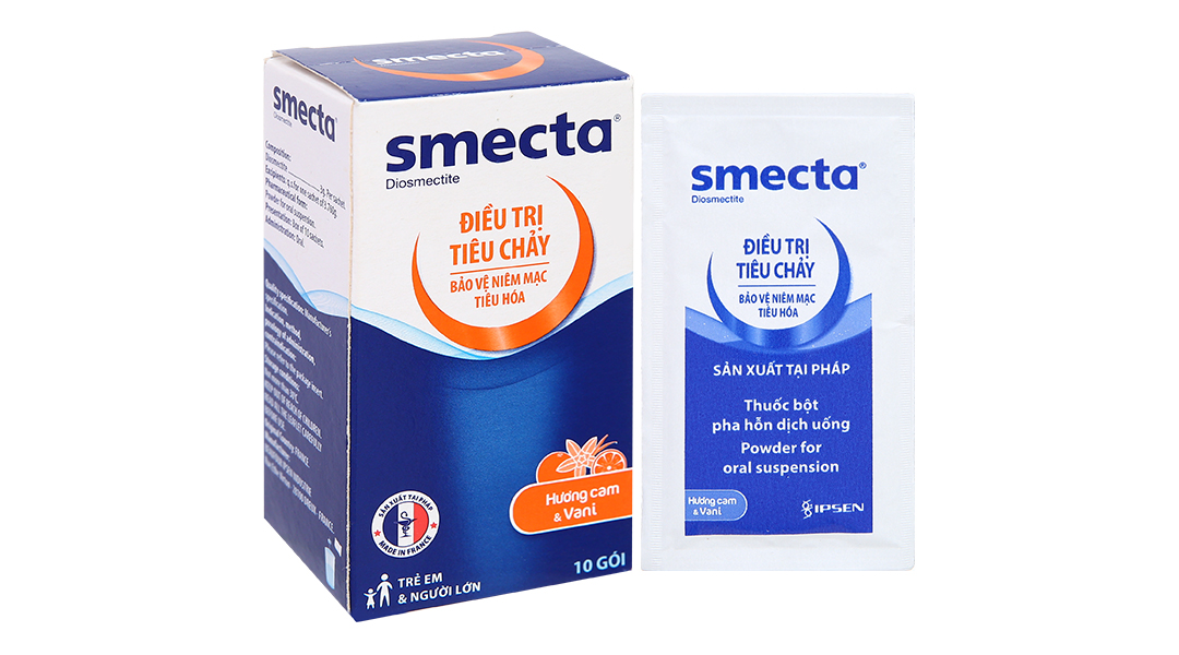 Bột pha hỗn dịch uống Smecta 3g trị tiêu chảy cấp