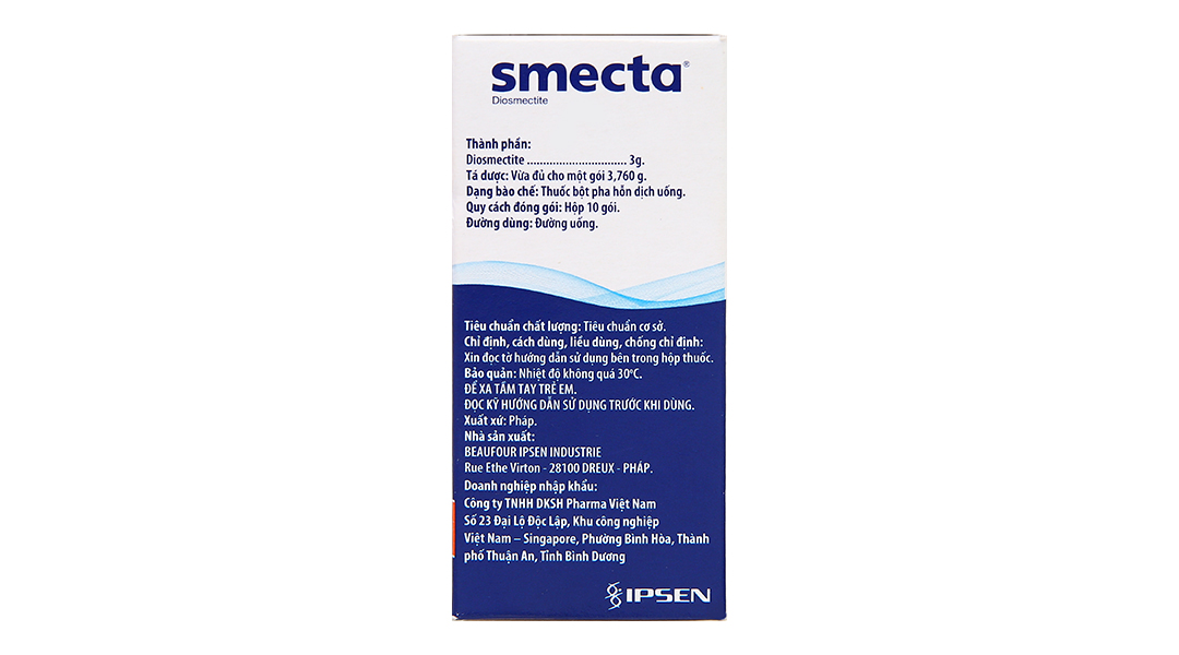 Bột pha hỗn dịch uống Smecta 3g trị tiêu chảy cấp