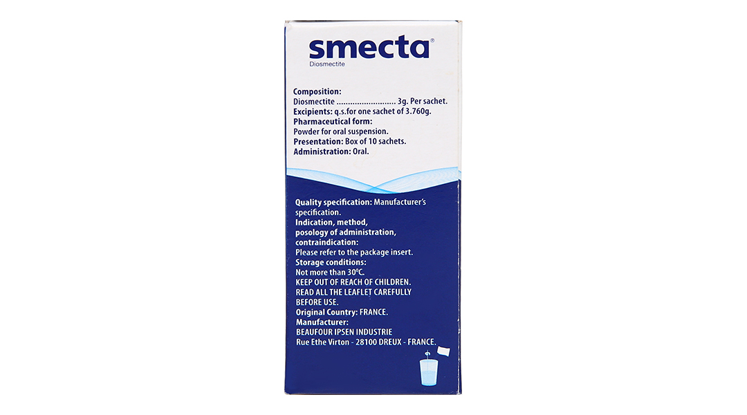 Bột pha hỗn dịch uống Smecta 3g trị tiêu chảy cấp